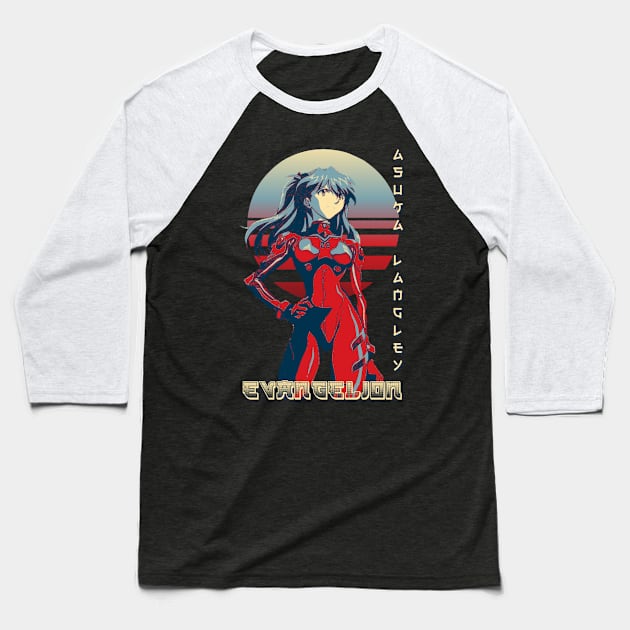 Asuka Langley Baseball T-Shirt by Retrostyle